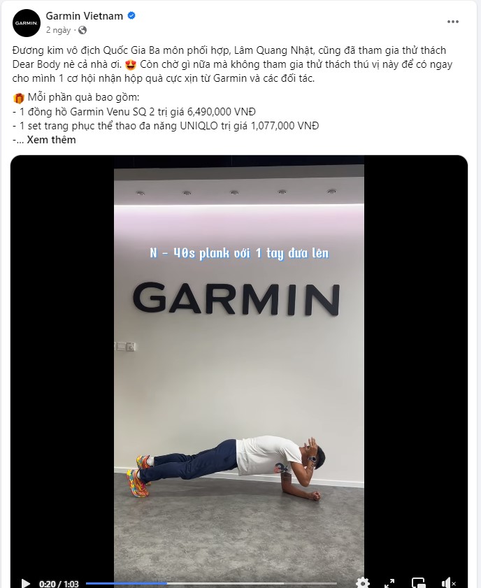 Thử thách Garmin: Dear Body - Bật tung năng lượng hè